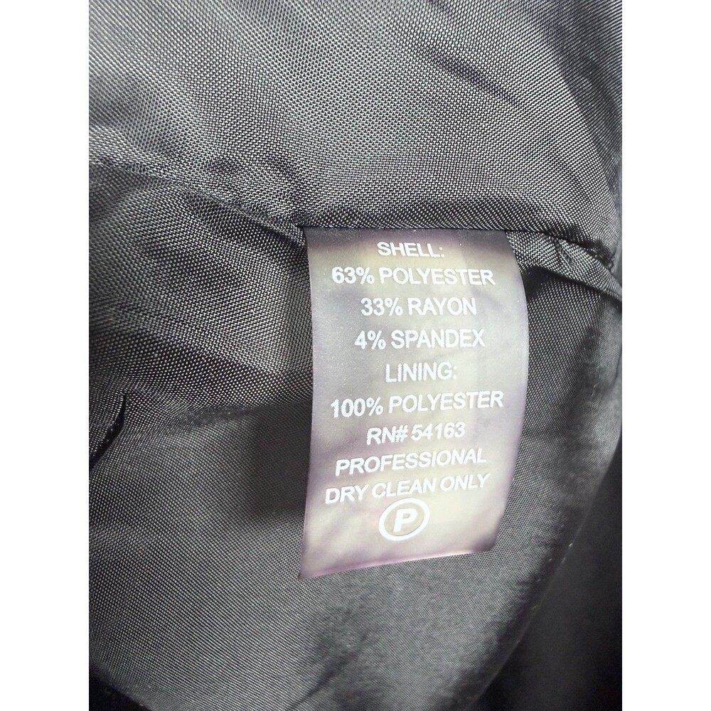 Calvin Klein Black Sheath Dress Sz 10 Sleeveless Mock Neck Faux Wrap Career Work - Picture 8 of 12